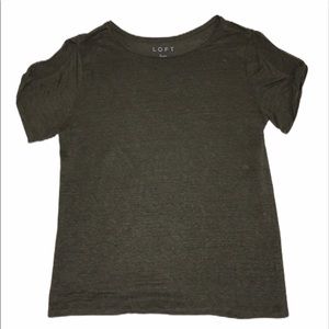 Loft Linen Cold Shoulder Top